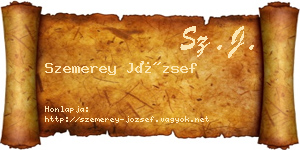 Szemerey József névjegykártya