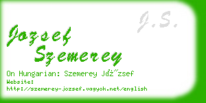 jozsef szemerey business card